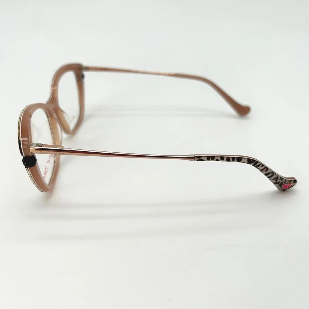 Womens Eyeglasses Frames Betsey Johnson Hunny Size 54-16-140 Leopard Print NEW